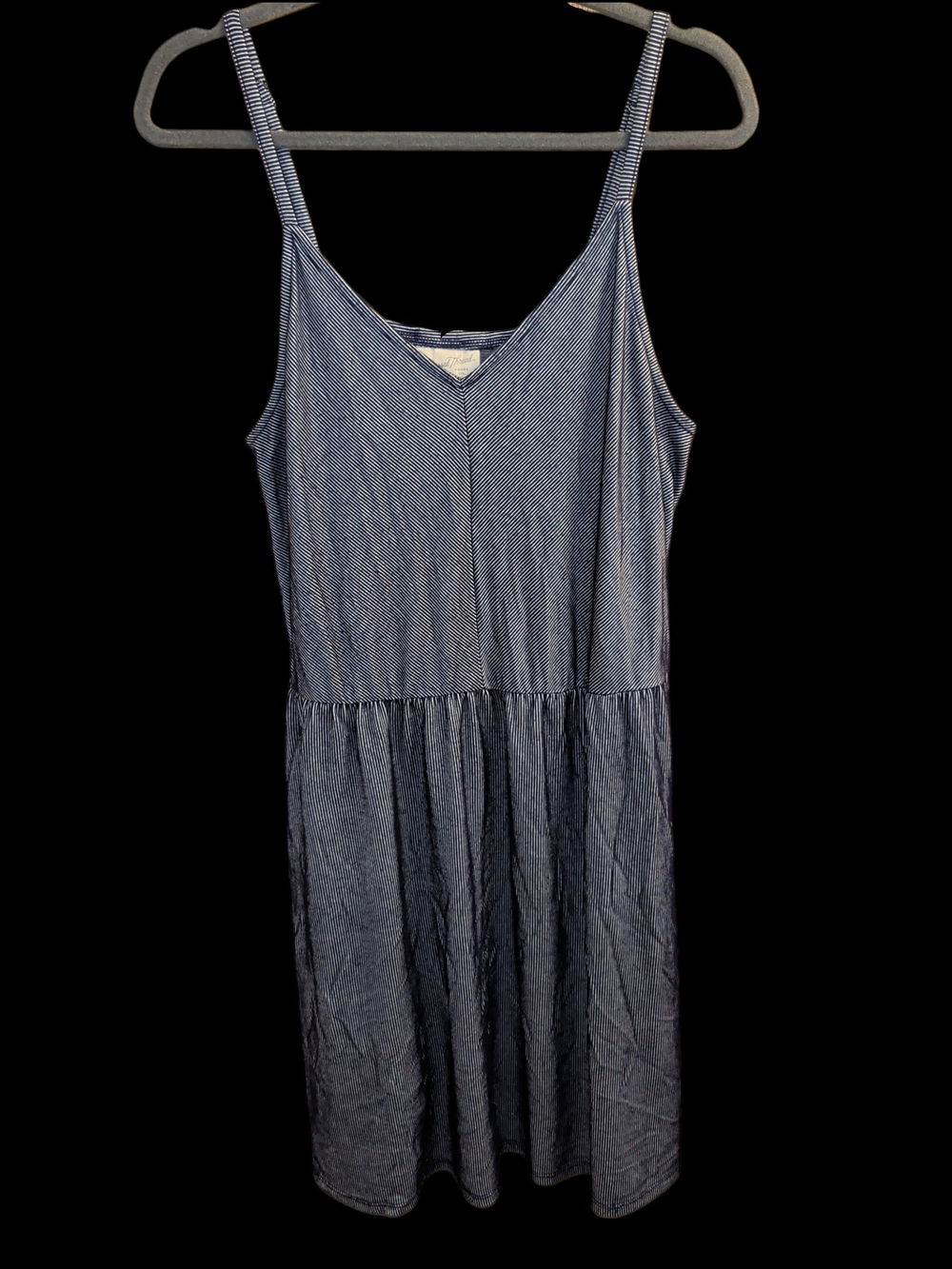 XXL universal threads striped lightweight blue dress